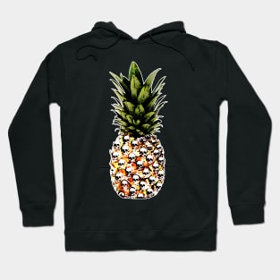 pineapple, fruit,skull, summer, tropical Hoodie